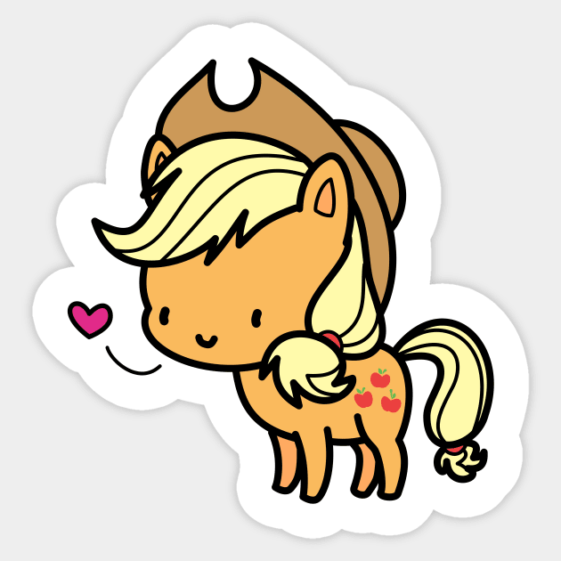 Applejack chibi Sticker by Drawirm